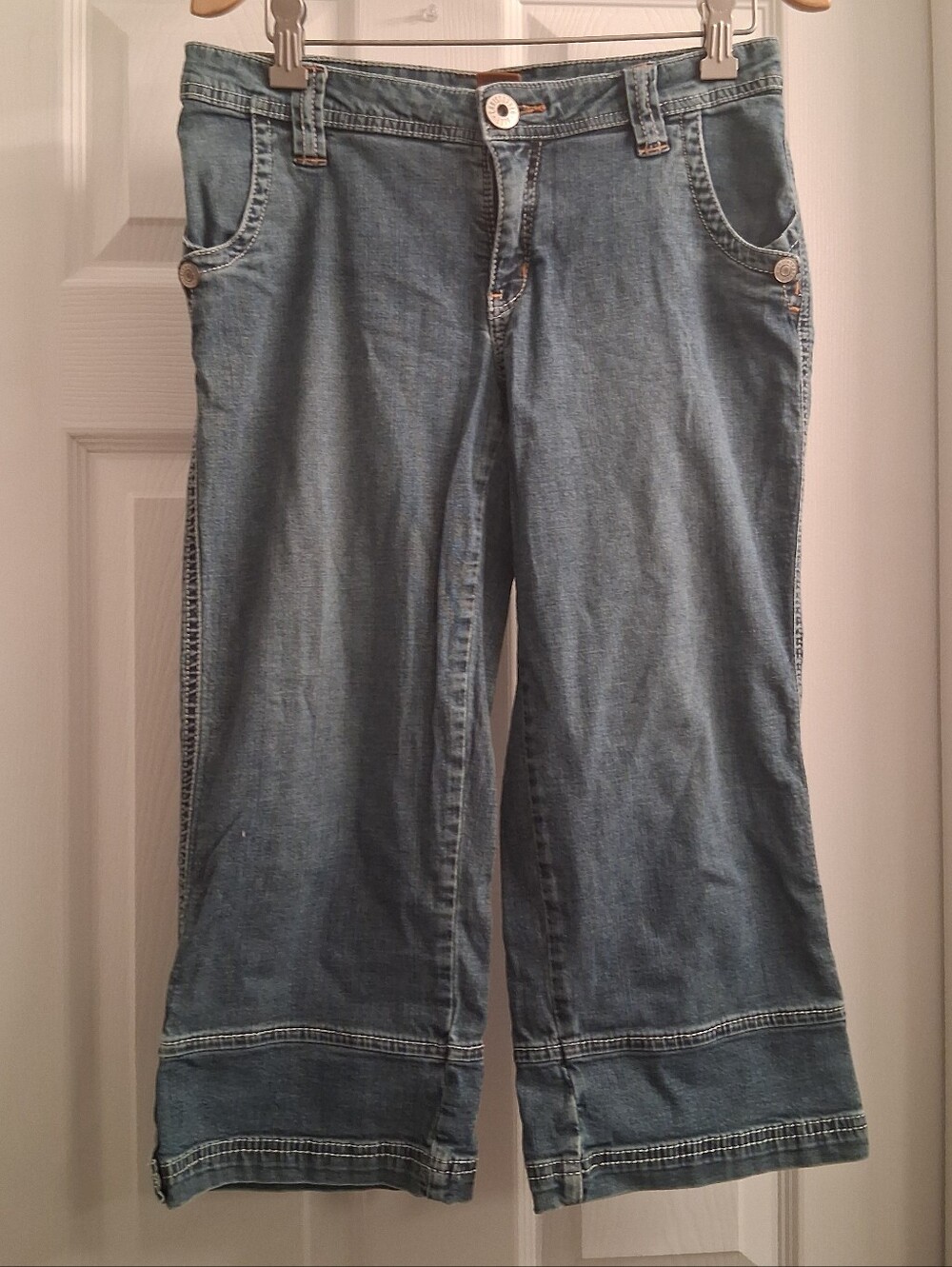 Christopher Blue Light Wash Denim Capris